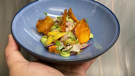 Sea bream Ceviche with mango and espelette pepper