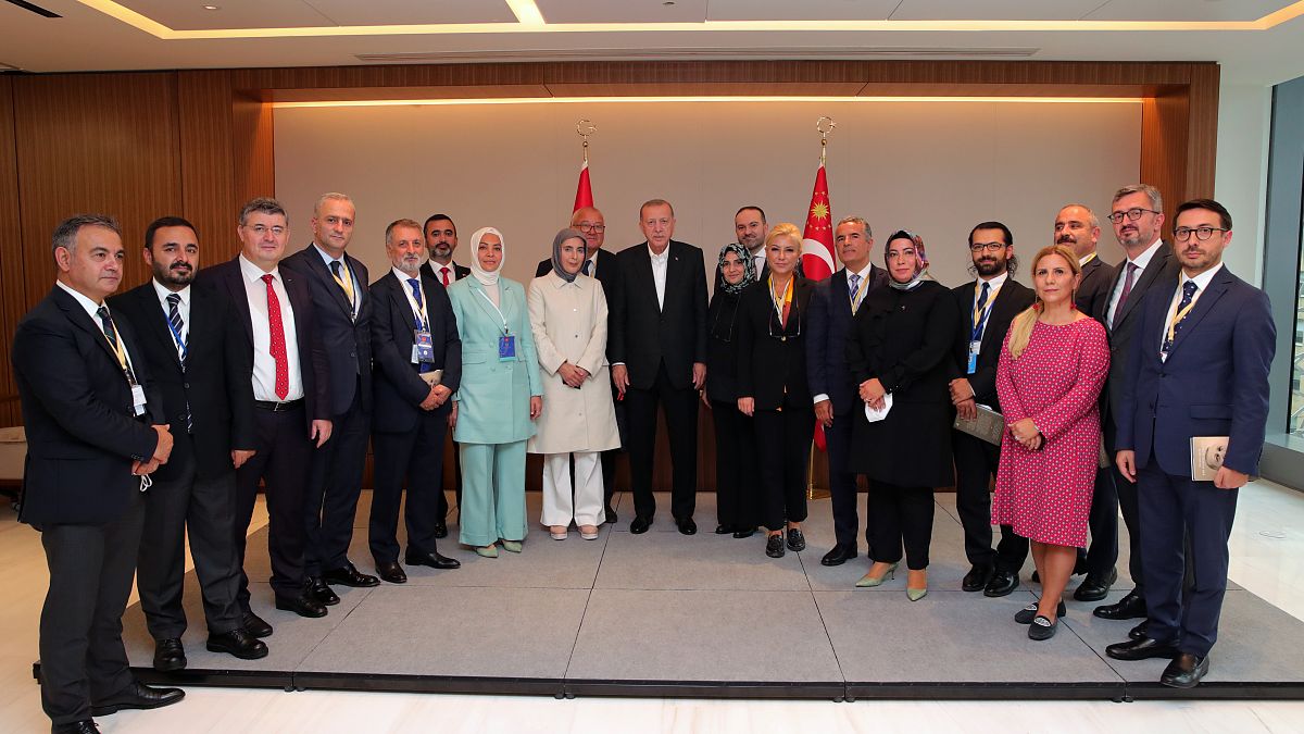 Cumhurbaşkanı Erdoğan gazetecilerle
