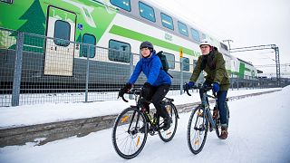 Cycling and public transport are what residents use to get around most in Lahti, Finland.