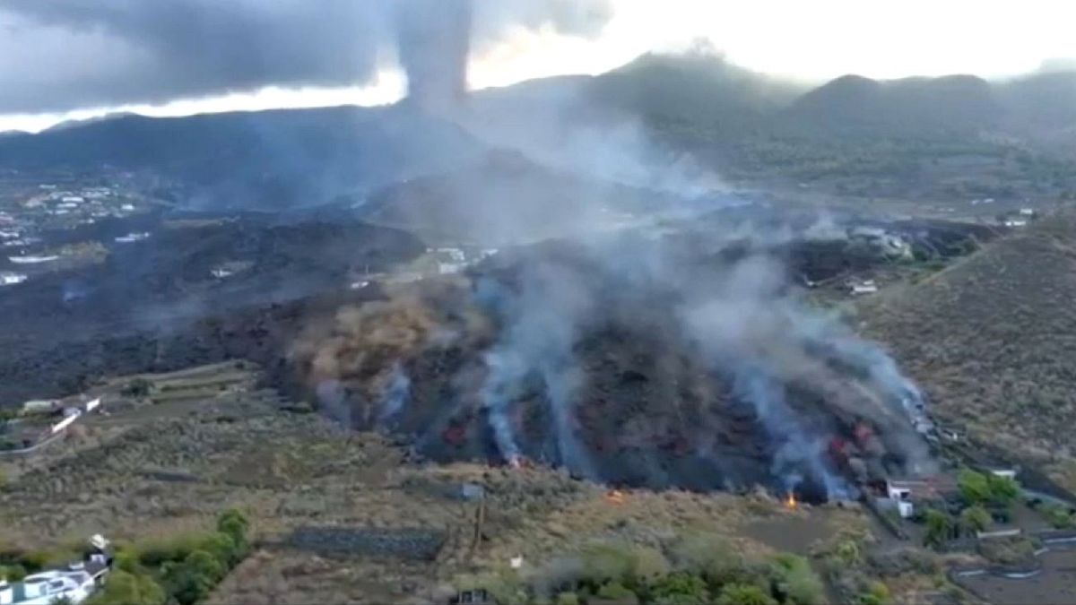Gases emitidos por el volcán de Cumbre Vieja en La Palma