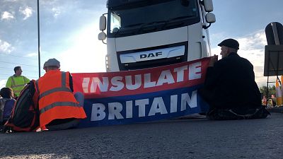 Members of Insulate Britain protest on M25 Motorway, Britain September 15, 2021.