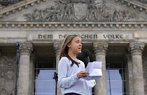 Greta Thunberg in Berlin - die Umweltaktivistin fordert allte zum Wählen auf