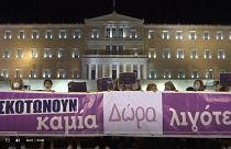 Ativistas anti violência doméstica manifestam-se na Grécia