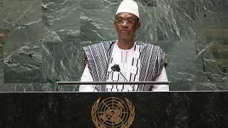 Mali's transitional Prime Minister Choguel Maiga addresses the 76th session of the United Nations General Assembly