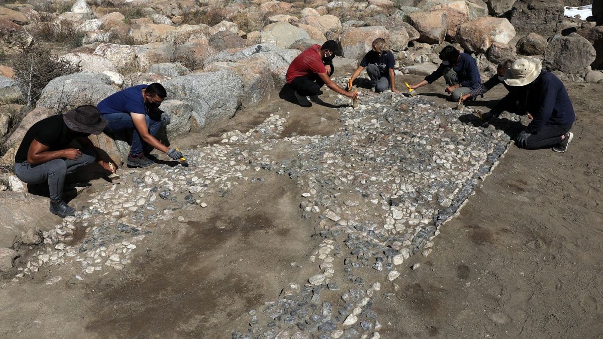 کشف سنگ فرش ۳۵۰۰ ساله چند رنگ در مرکز ترکیه