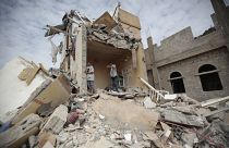 اثار قصف على العاصمة اليمنية صنعاء