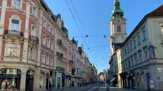 The Herrengasse is pictured in Graz.