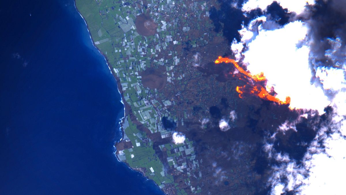 L'éruption du Cumbre Vieja, sur l'île espagnole de La Palma, capturée par les satellites du réseau européen Copernicus