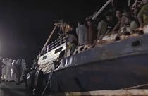 Migrants arrivals in Lampedusa port