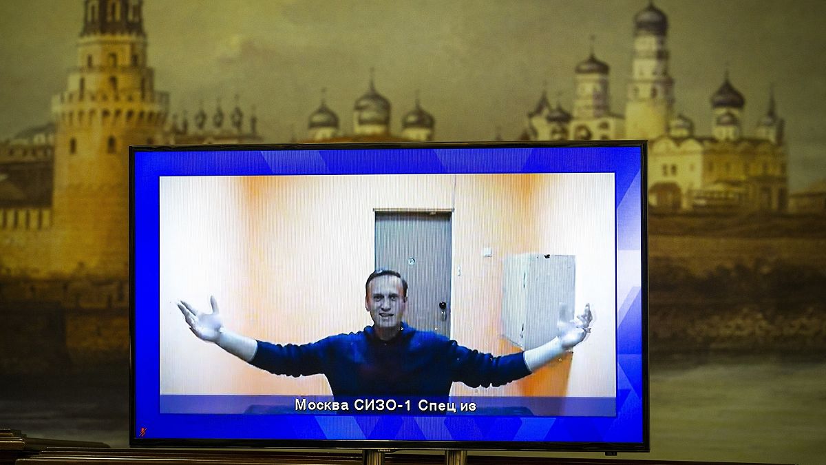 Алексей Навальный участвует по видеосвязи из СИЗО в судебных слушаниях в Москве. 28 января 2021