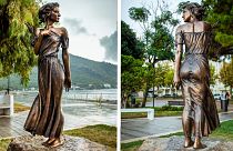 The bronze sculpture of the “Spigolatrice di Sapri” is based on a famous Italian poem.