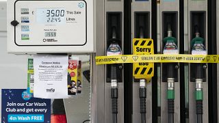 Closed pumps at a petrol station in Manchester. 