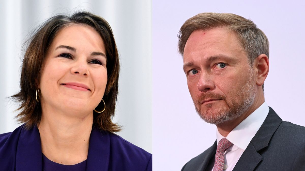 Annalena Baerbock of the Greens and Christian Lindner of the FDP