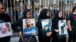 Families protest suspension of Lebanon blast probe
