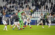 Jubelnde Spieler von Juventus Turin