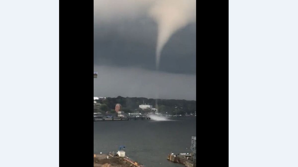 Videos vom Tornado in Kiel auf Twitter