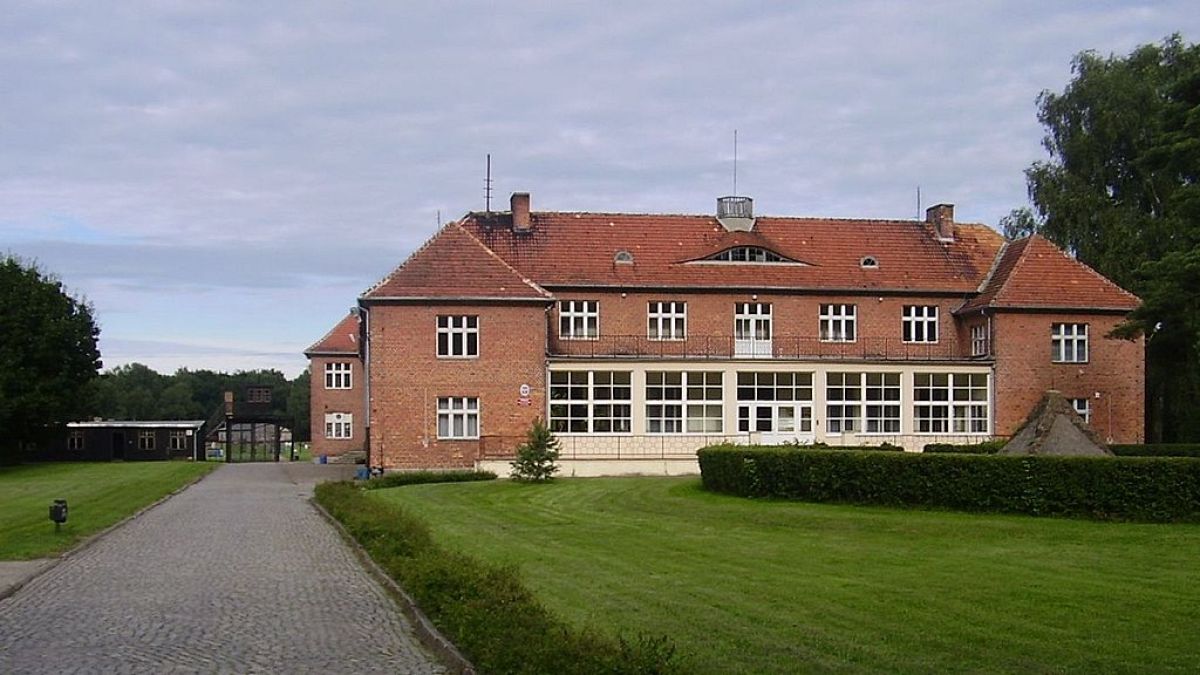 The administrative building at Stutthof concentration camp