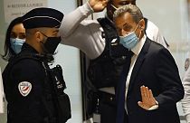 Frankreichs Ex-Präsident Nicolas Sarkozy bei seiner Ankunft vor Gericht in Paris, 1.3.2021