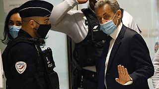 Frankreichs Ex-Präsident Nicolas Sarkozy bei seiner Ankunft vor Gericht in Paris, 1.3.2021