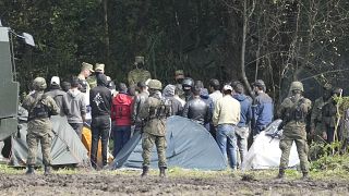 Les forces de sécurités polonaises bloquent des migrants à la frontière avec le Bélarus