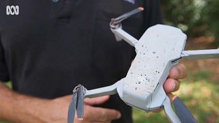 Drohne mit Krokodil-Bissspuren