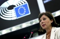 Vera Jourová 2021. szeptember 15-én az Európai Parlament strasbourgi épületében