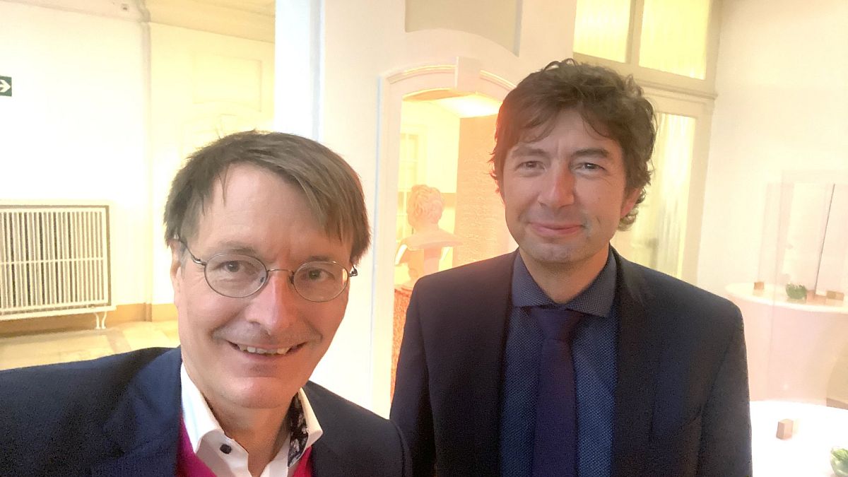 Karl Lauterbach und Christian Drosten auf einem Selfie