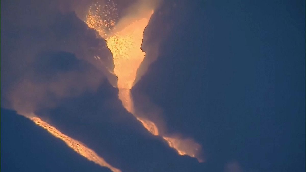 Erupción del volcán de Cumbre Vieja en la isla canaria de La Palma