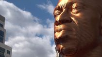George Floyd gold statue goes on display In NYC