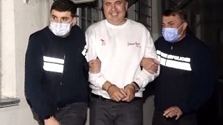 Saakaschwili nach seiner Festnahme am 1. Oktober 2021 in Rustawi.