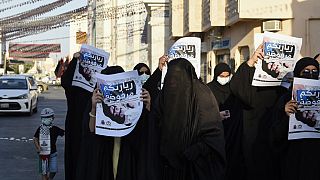 احتجاجات ضد فتح السفارة الإسرائيلية بالبحرين في جزيرة سترة، جنوب العاصمة البحرينية، 1 أكتوبر 2021