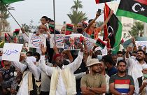Акция протеста в Триполи в сентябре