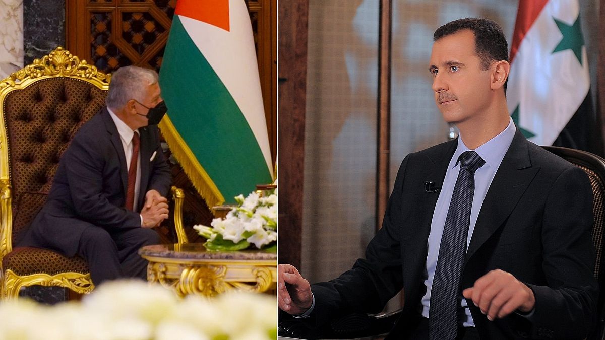 Ürdün Kralı II. Abdullah, Suriye Devlet Başkanı Beşar Esad