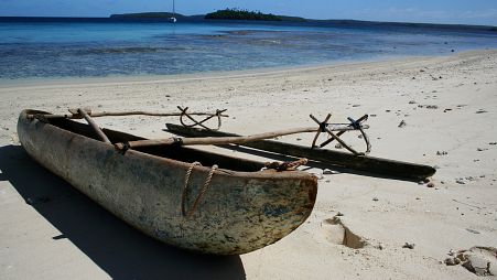 A traditional Tongan canoe