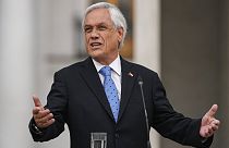 El presidente de Chile, Sebastián Piñera, durante la rueda de prensa en la que criticó la inclusión de su nombre en los papeles de Pandora