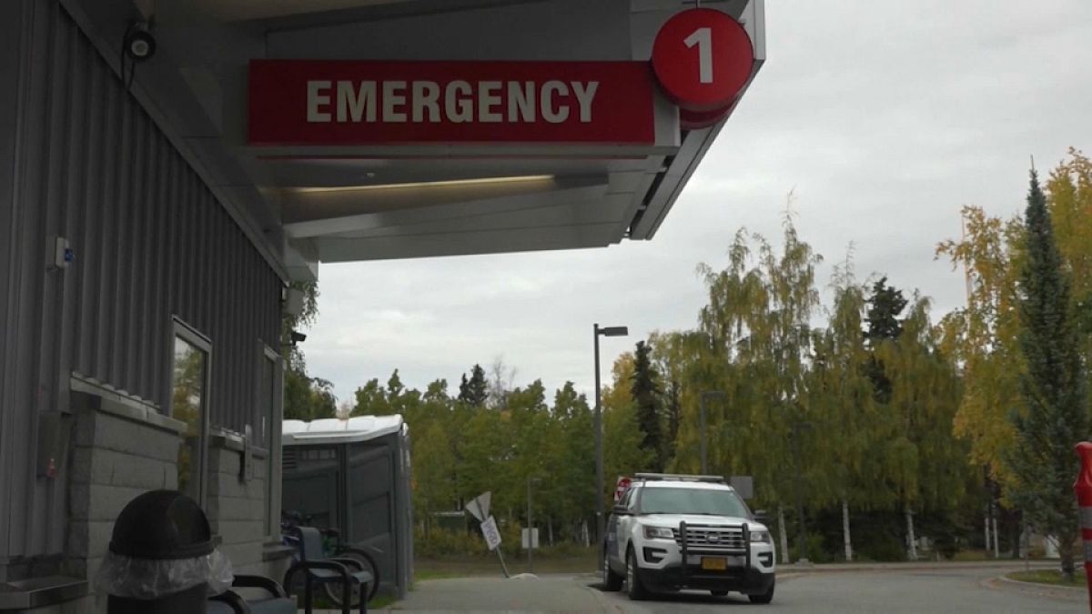 Sección de emergencia de un hospital en Alaska, 22/9/2021, Tok, Alaska
