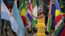 Anglelique Kidjo performs during Expo 2020 Opening Ceremony.