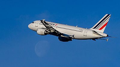 An Air France passenger jetliner takes off from Geneva International Airport