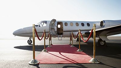 Private jets will be bringing some delegates to the climate conference. Private jets will be bringing some delegates to the climate conference.