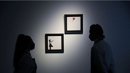 The two piece installation is one of 25 made by the British artist