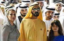 Archiv: Scheich Mohammed Al Maktum, Emir von Dubai, mit seiner Ex-Frau Prinzessin beim Pferderennen Dubai World Cup, 26.03.2016