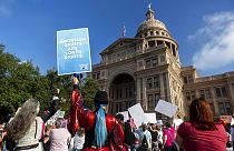 Marche des femmes, le samedi 2 octobre 2021, au Texas State Capitol à Austin, Texas.