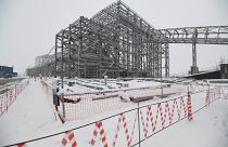 A view of the Udokan copper industrial complex under construction in eastern Siberia's Zabaikalsky region.