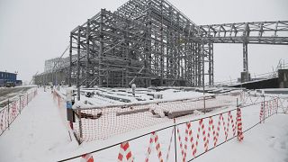 A view of the Udokan copper industrial complex under construction in eastern Siberia's Zabaikalsky region.
