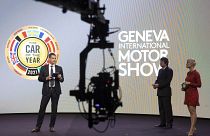 The European "Car of the Year 2021" award ceremony, virtually held due to the pandemic at the Palexpo in Geneva on March 1, 2021. 
