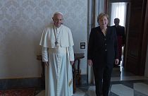 Merkel visita Papa Francisco e Mario Draghi