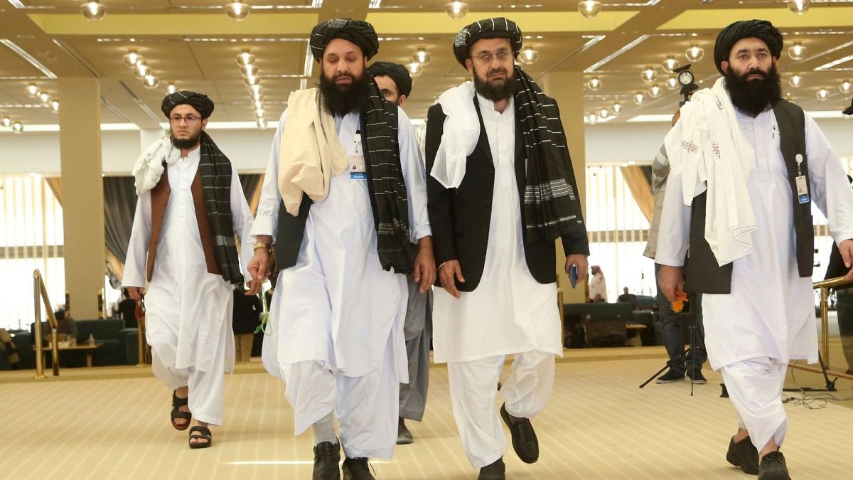 عکس آرشیوی از حضور نمایندگان طالبان در مذاکرات دوحه