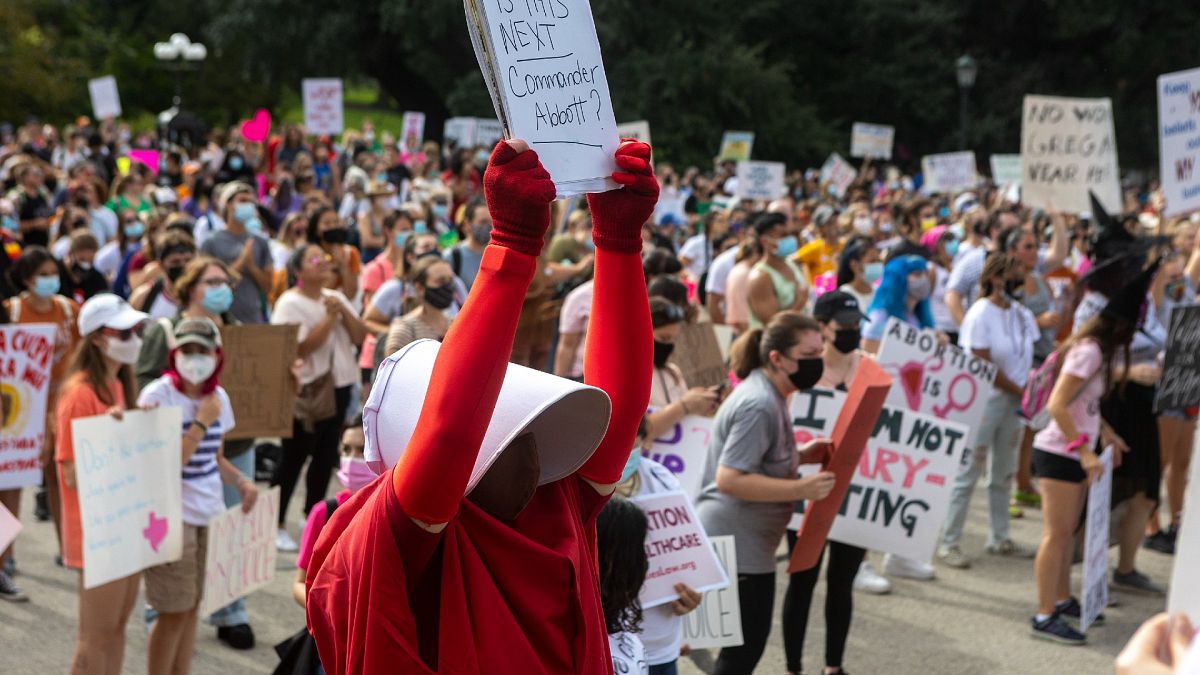 Teksas'ta kürtaj yasası protestosu