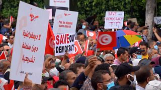Thousands decry president, instability in Tunisia