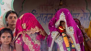 یک مراسم ازدواج غیرقانونی کودکان در هند/ ۲۰۱۷